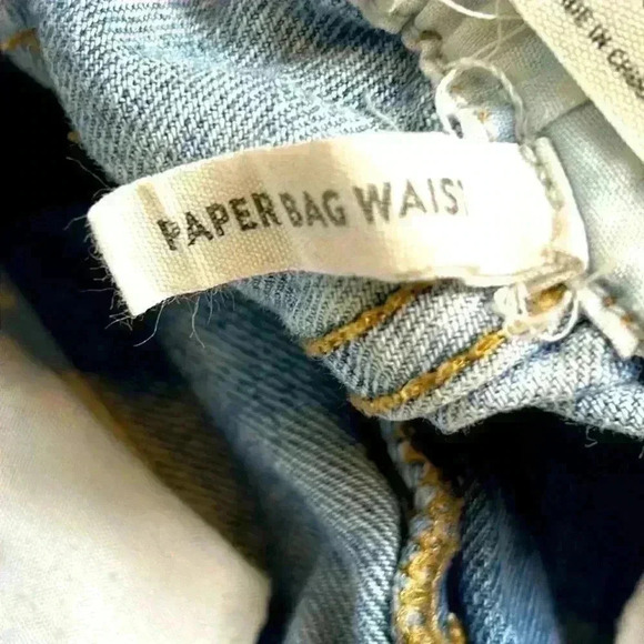 SWS Denim Paper Bag Jean Shorts Size 0  Western Farm Country Cottage Lake Summer - Picture 6 of 7